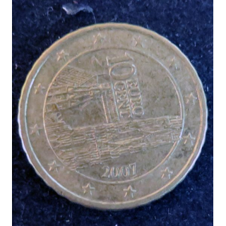 AUTRICHE : Pièce de 0,1 euros Cathédrale Saint-Étienne De Vienne 2007