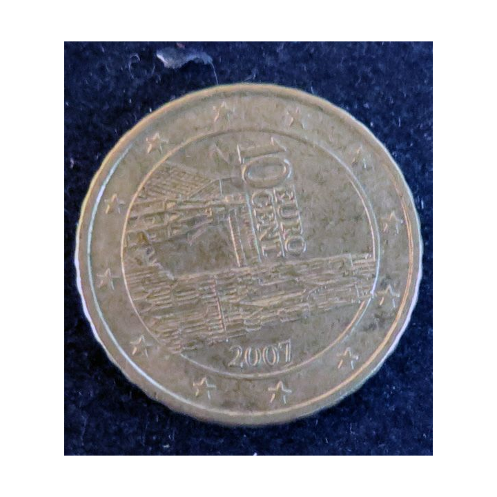 AUTRICHE : Pièce de 0,1 euros Cathédrale Saint-Étienne De Vienne 2007