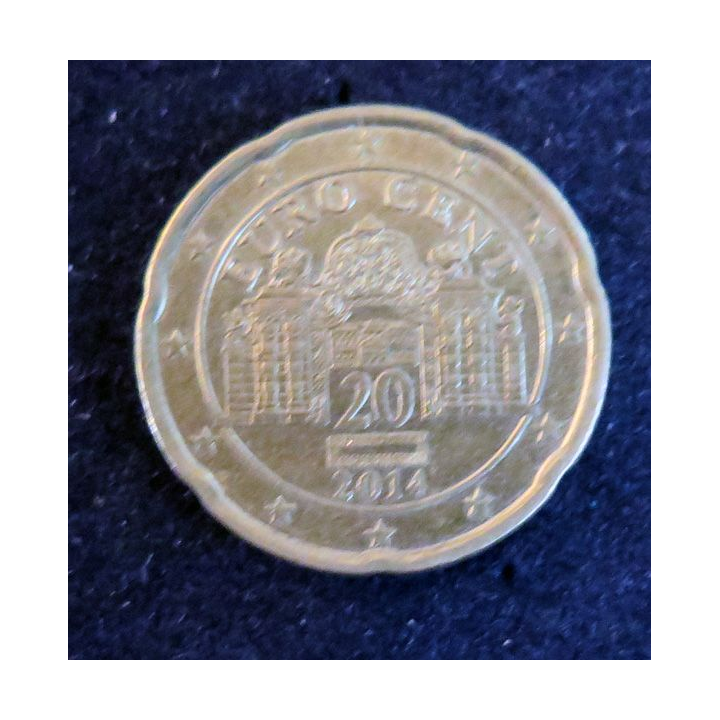 AUTRICHE : Pièce de 0,2 euros Palais du Belvédère 2014