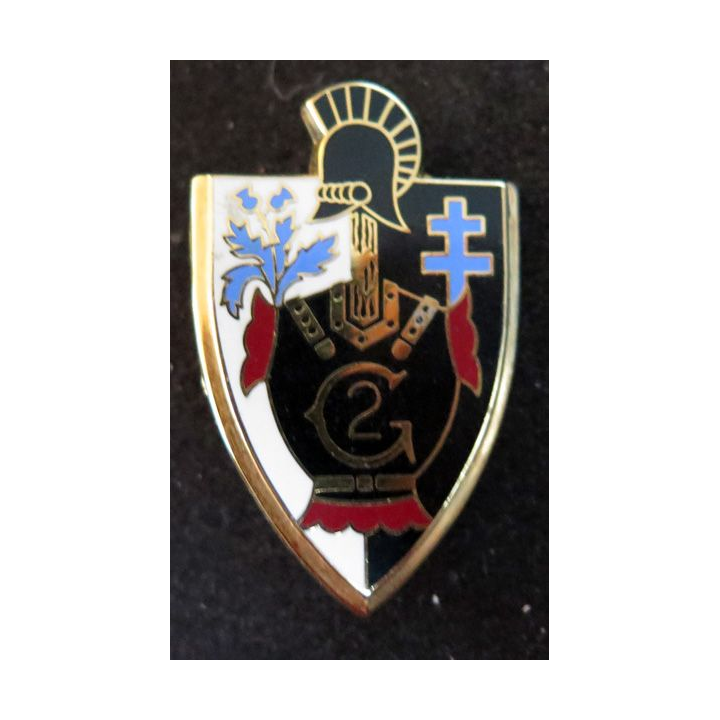 2° RG : insigne du 2° régiment du génie de fabrication Boussemart  2004 H. 330