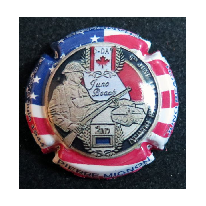 Capsule Muselet de bouteille de champagne MIGNON Pierre n° 295g D DAY 6 juin 1944