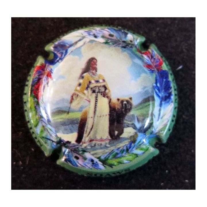 Capsule Muselet de bouteille de champagne MIGNON Pierre n° 183b contour vert
