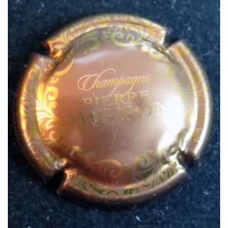 Capsule Muselet de bouteille de champagne MIGNON Pierre n° 278e marron métallisé et or