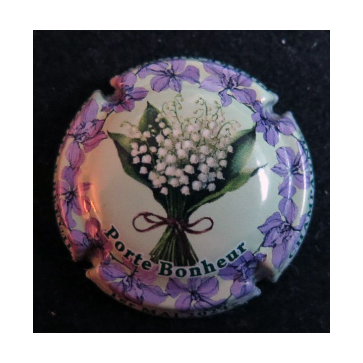 Capsule Muselet de bouteille de champagne MIGNON Pierre n° 292a, 1° mai 2024 fond vert pâle