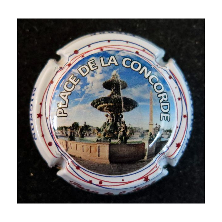 Capsule Muselet de bouteille de champagne MIGNON Pierre n° 201o Place de la Concorde
