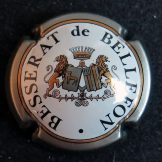 Capsule Muselet de bouteille de champagne BESSERAT DE BELLEFON n° 4 contour gris