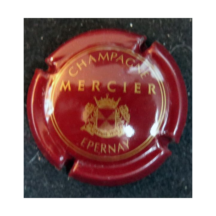 Capsule Muselet de bouteille de champagne MERCIER n° 15 Bordeaux et Or