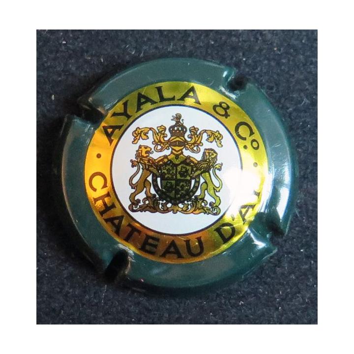 Capsule Muselet de bouteille de champagne AYALA n° 17 Or, contour vert foncé