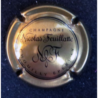 Capsule Muselet de bouteille de champagne Nicolas FEUILLATTE n° 31c Or-bronze foncé et noir