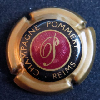 Capsule Muselet de bouteille de champagne POMMERY n° 62 Cuivre intérieur rouge