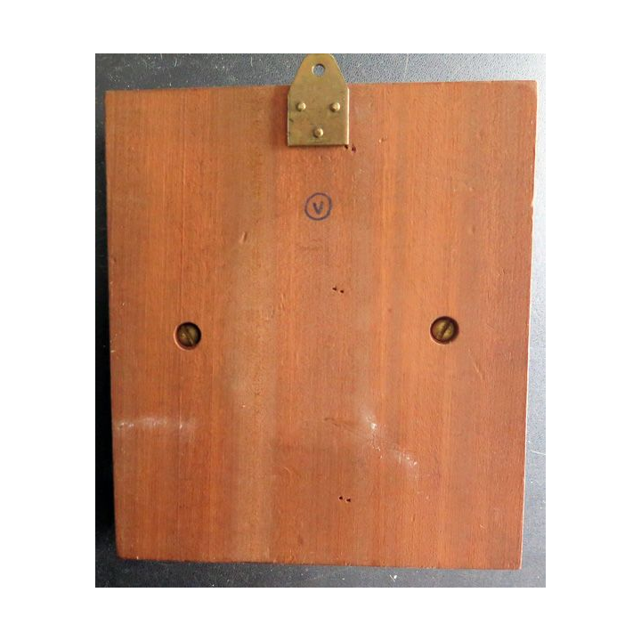 RELIGIEUX : Tape de bouche du Christ en bronze sur support bois