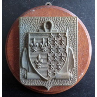 MARINE : Tape de bouche en bronze de l'escorteur rapide Le Brestois de diamètre 12 cm