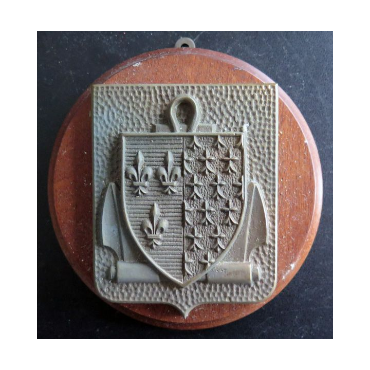 MARINE : Tape de bouche en bronze de l'escorteur rapide Le Brestois de diamètre 12 cm