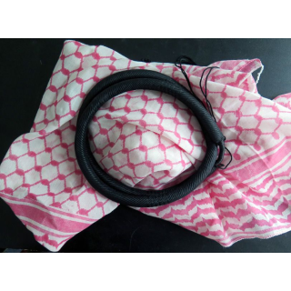 keffieh turban arabe rouge et blanc