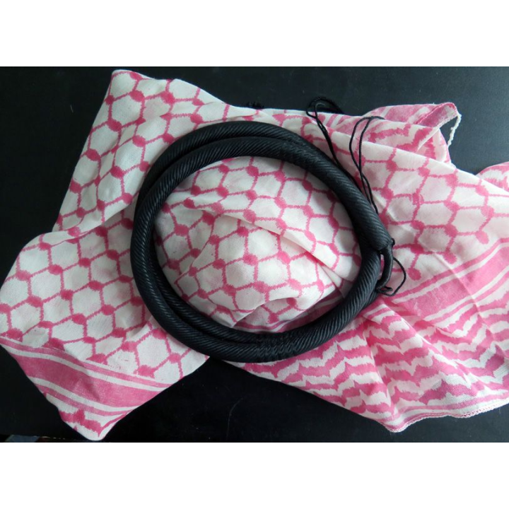 keffieh turban arabe rouge et blanc