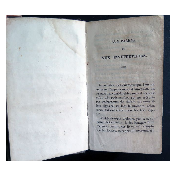 Très vieux livre Lectures d'une mère à sa fille ou l'aimable institutrice 3° édition Belin