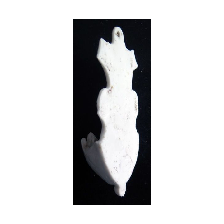 Petit bénitier en porcelaine blanche sur la Vierge Marie 12 x 5,5 cm