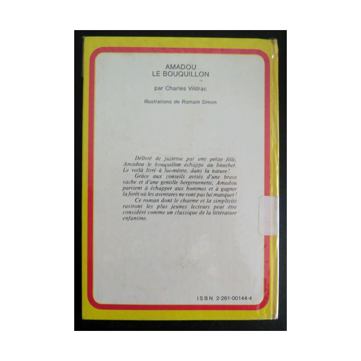 Amadou le bouillon de Charles Vildrac bibliothèque rouge et or 1973