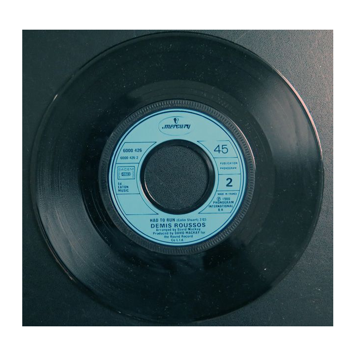 Disque 45 Tours I Need you Had to run de Demis Roussos
