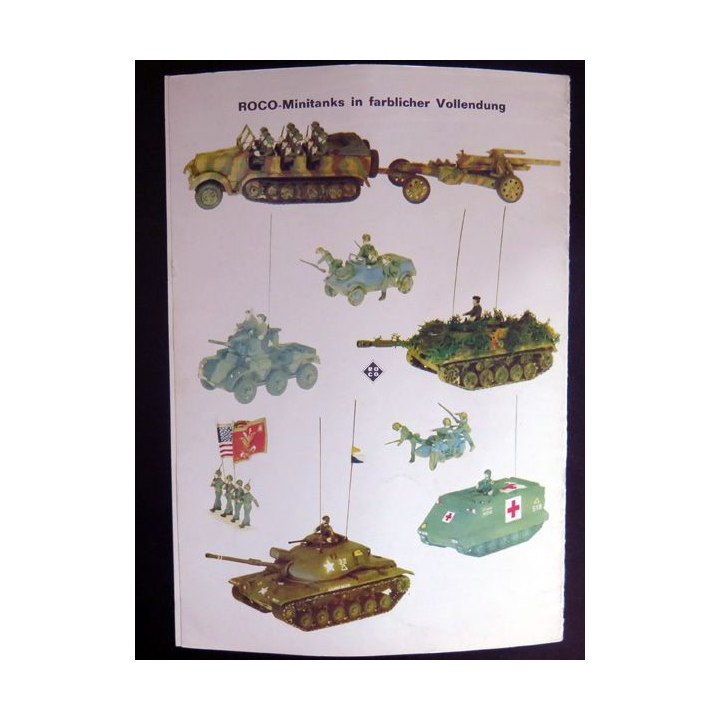 Catalogue maquette et modélisme ROCO minitanks sur les blindés et véhicules militaires