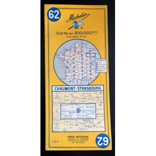 Carte Michelin N° 62 Chaumont-Starsbourg 1:200 000