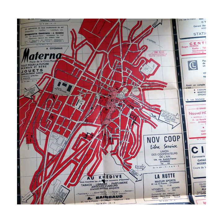 Plan guide officiel d'Oyonnax et de sa région 1968 