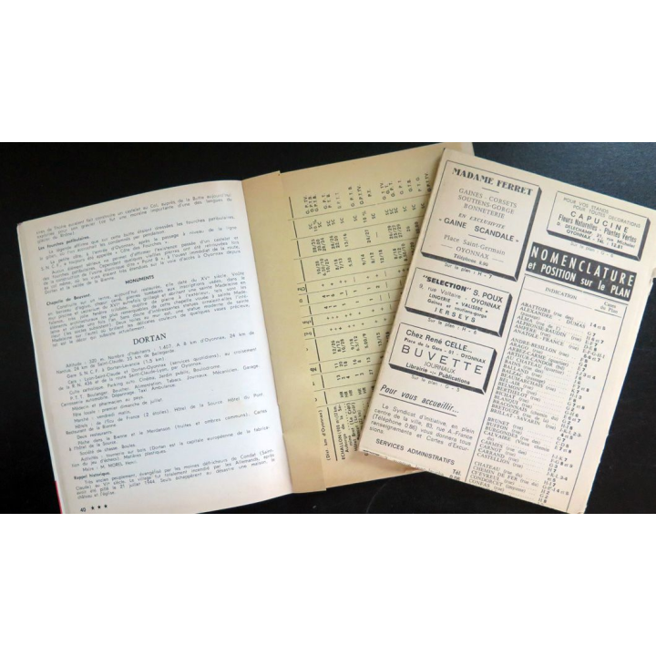 Plan guide officiel d'Oyonnax et de sa région 1968 