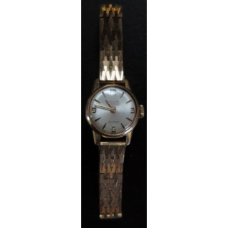 Montre Vintage femme ROYCE bracelet en métal doré