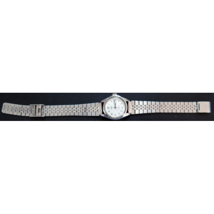Montre Vintage femme YEMA bracelet en métal argenté
