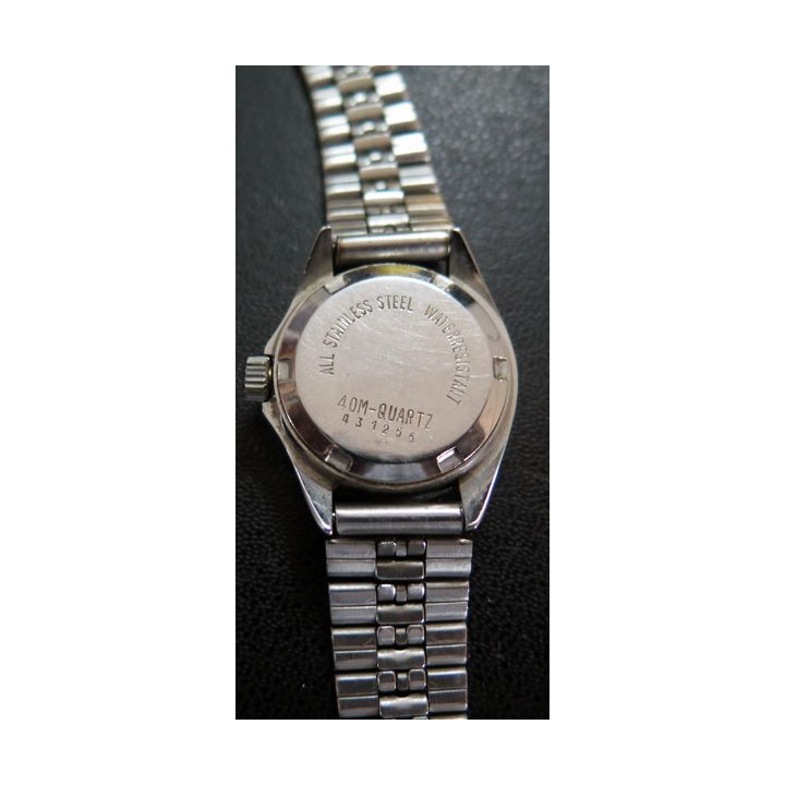 Montre Vintage femme YEMA bracelet en métal argenté