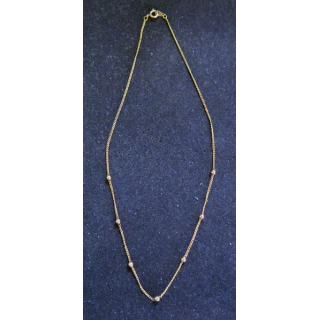 Petite chaine en métal doré  38 cm