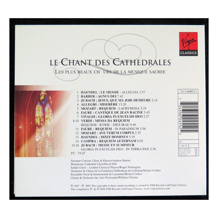 DISQUE CD : Le Chant des cathédrales les plus beaux choeurs de la musique sacrée