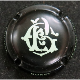 Capsule Muselet de bouteille de champagne GONET Philippe n° 11d noir et vert