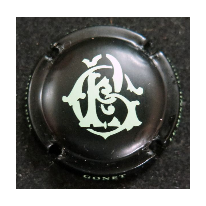 Capsule Muselet de bouteille de champagne GONET Philippe n° 11d noir et vert