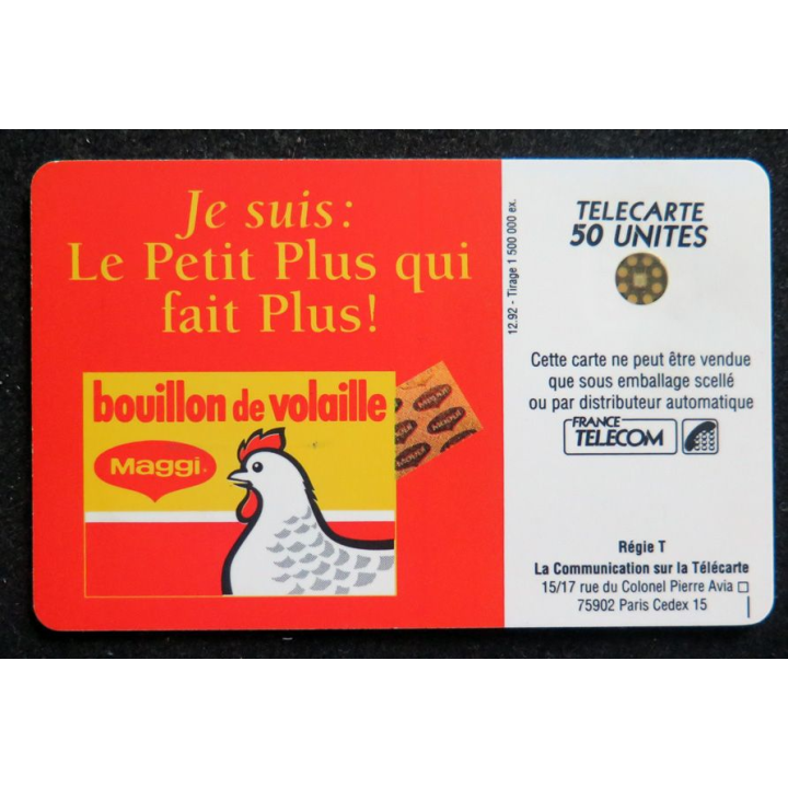 Carte téléphonique télécarte 50 Bouillon de volaille MAGGI