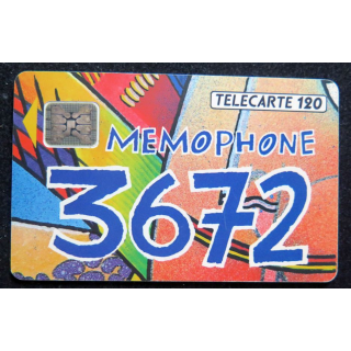 Carte téléphonique télécarte 120 mémophone 3672
