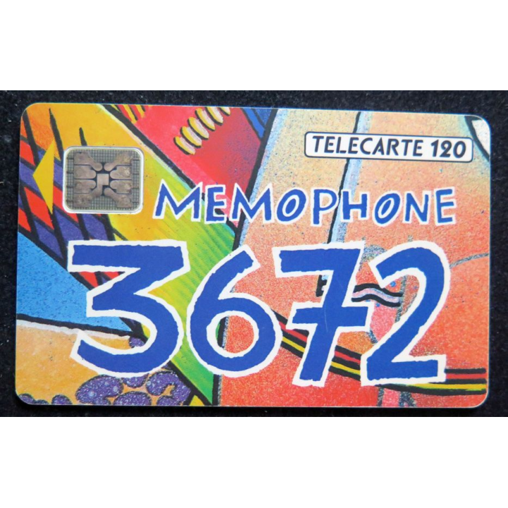 Carte téléphonique télécarte 120 mémophone 3672