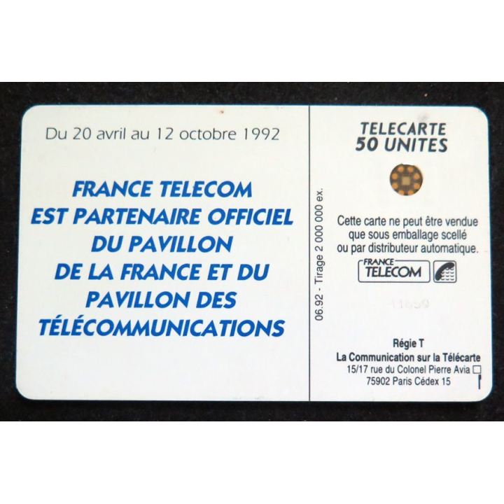 Carte téléphonique télécarte 50 France télécom