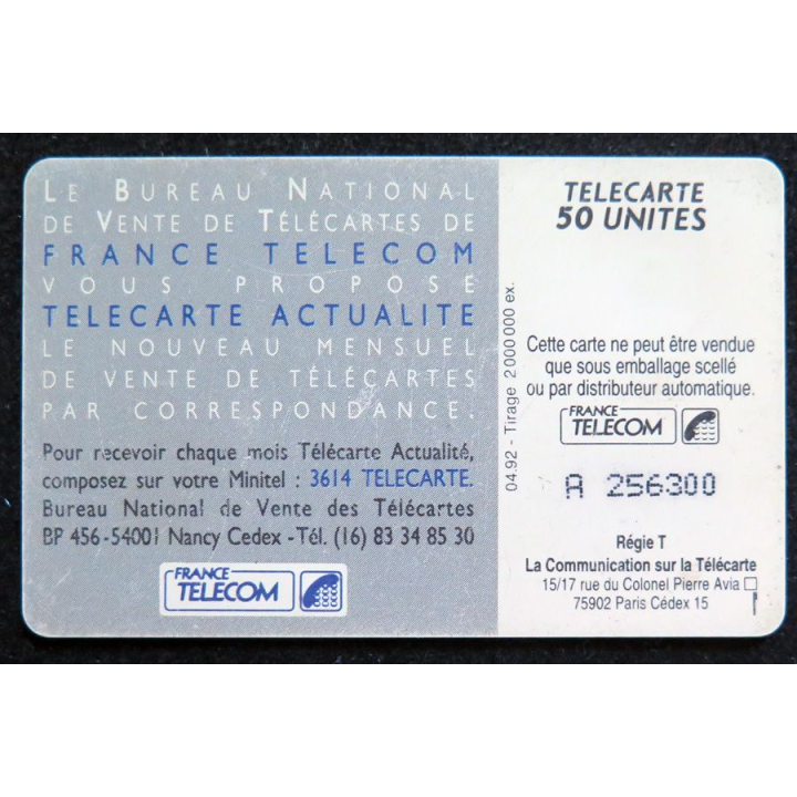 Carte téléphonique télécarte 50 France télécom