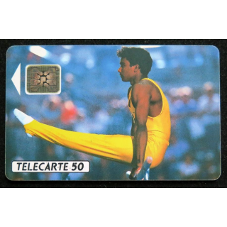 Carte téléphonique télécarte 50 Championnats du monde de gymnastique Paris 1992