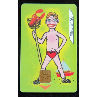 carte téléphonique télécarte 50 le soleil les vacances la plage 1/4