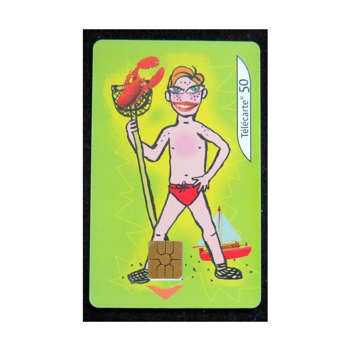 carte téléphonique télécarte 50 le soleil les vacances la plage 1/4