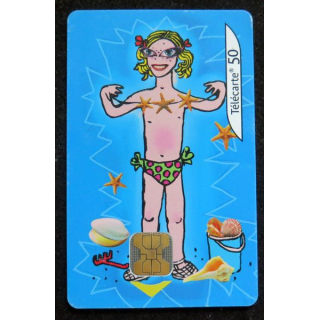 carte téléphonique télécarte 50 le soleil les vacances la plage 2/4