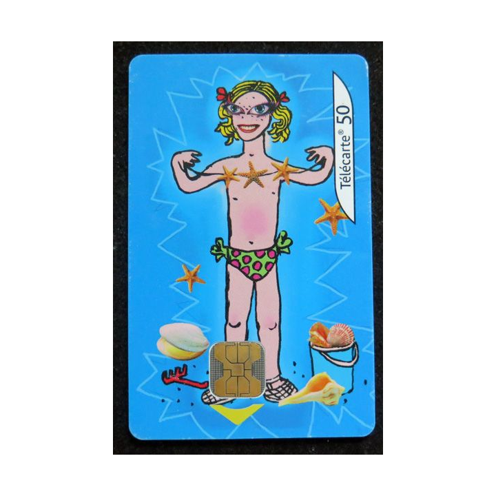 carte téléphonique télécarte 50 le soleil les vacances la plage 2/4