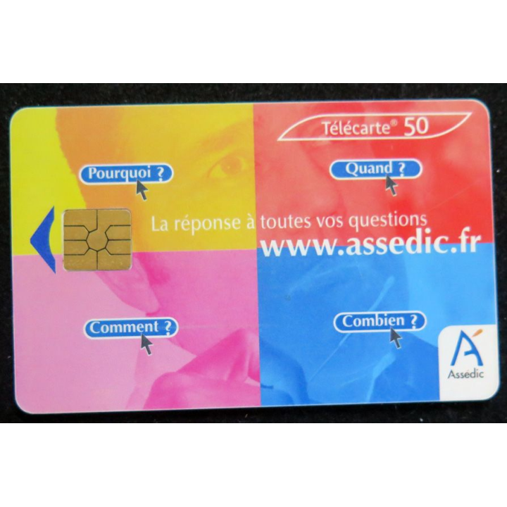 Carte téléphonique télécarte 50 ASSEDIC
