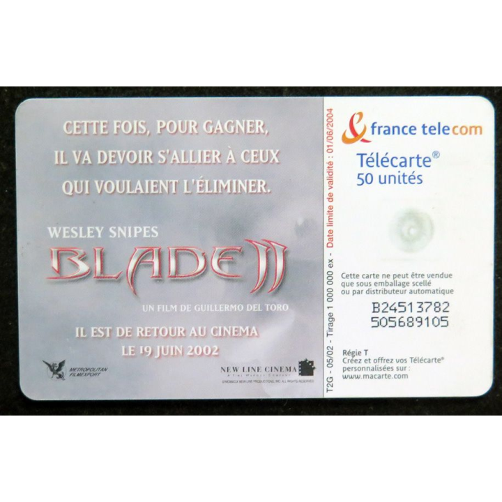 Carte téléphonique télécarte 50 BladeJJ