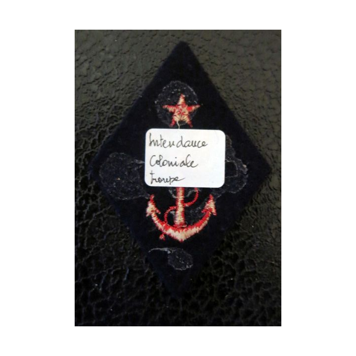 LOSANGE DE BRAS MODÈLE 45 : insigne tissu troupe Intendance coloniale