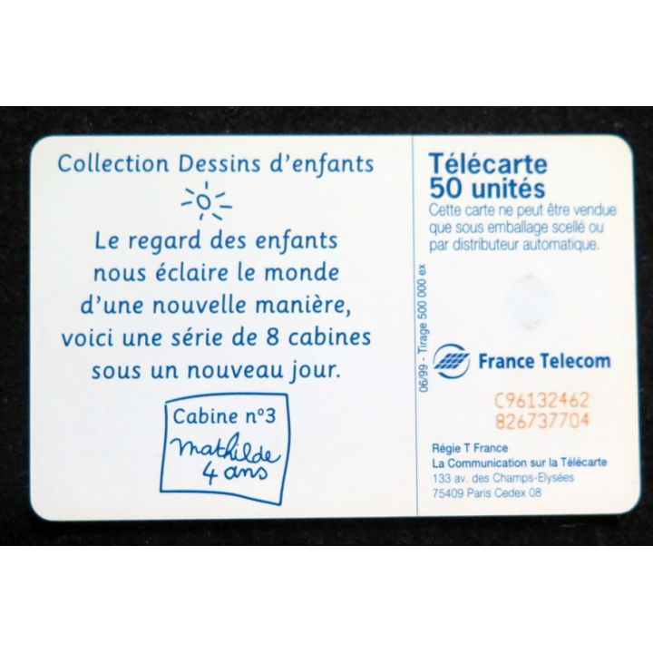 Carte téléphonique télécarte 50 Ma cabine cabane n°3