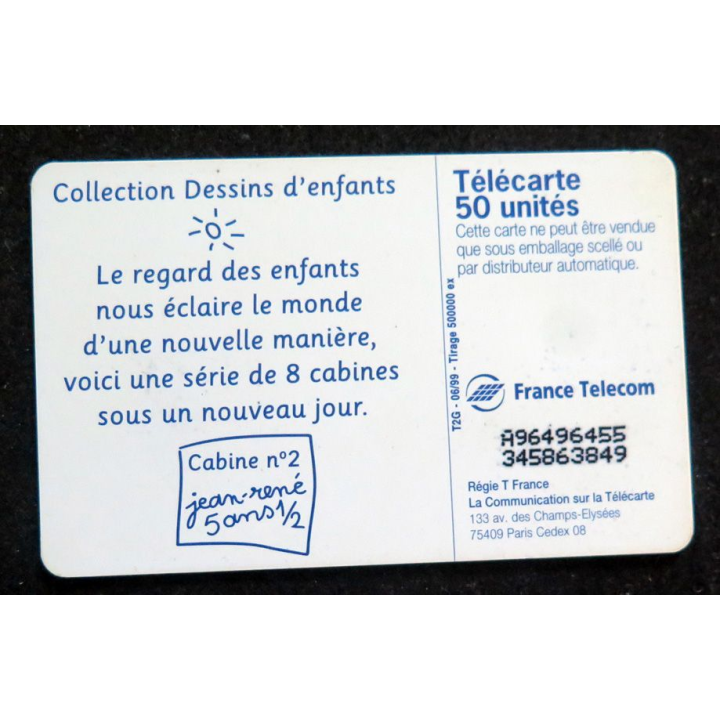 Carte téléphonique télécarte 50 Ma cabine cabane n°2