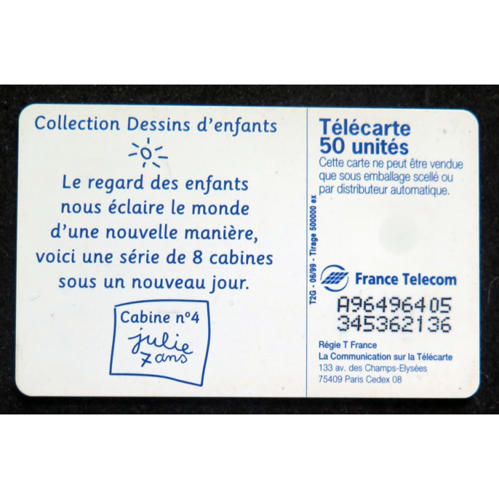 Carte téléphonique télécarte 50 Ma cabine cabane n°4